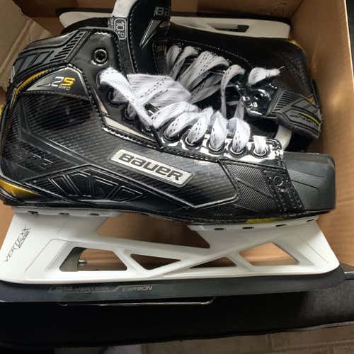 New Bauer Supreme 2s Pro Regular Width Size 10.5 Hockey Goalie Skates