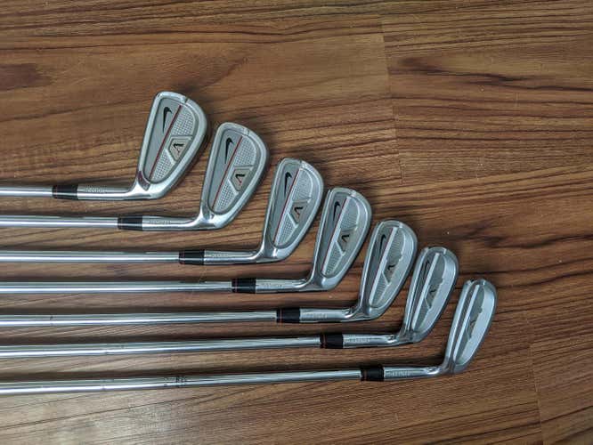 Used Nike Right Handed Iron Set Stiff Flex Steel Shaft