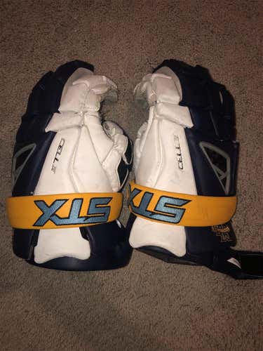 Used STX Cell III 13" Lacrosse Gloves