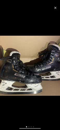 Used Bauer Supreme S29 Regular Width  Size 8.5 Hockey Skates WITH LS5 BLADES