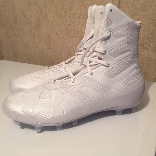 NEW Under Armour Mens UA Highlight MC  Cleats 11 White MSRP$120
