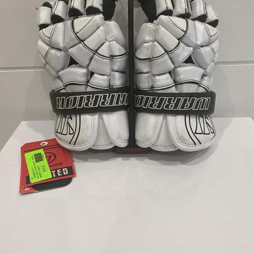 White New Warrior MD4 12" Lacrosse Gloves