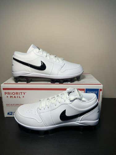 Nike Air Jordan 1 Retro MCS Low White Baseball Cleats CJ8524-100 Men’s Size 9
