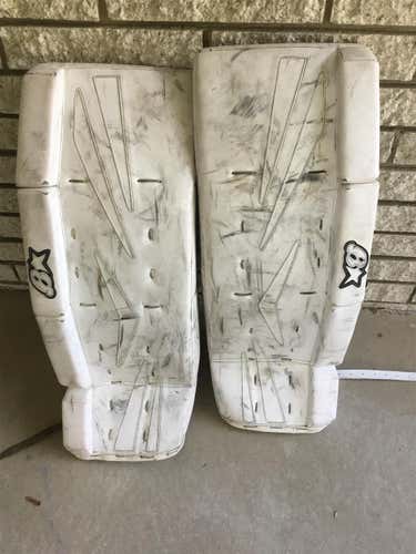 White Used 29" Brian's NetZero Goalie Leg Pads