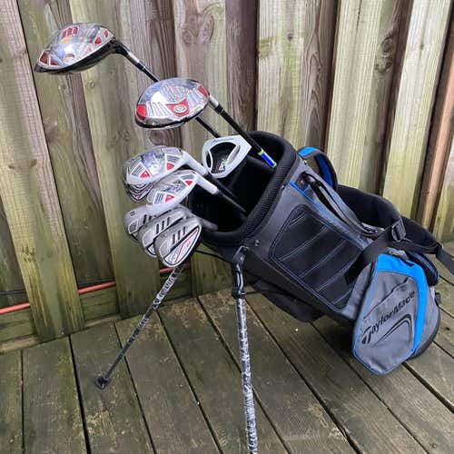 TaylorMade and TourEdgd Stiff Flex Clubs (Full Set) Used Right Handed