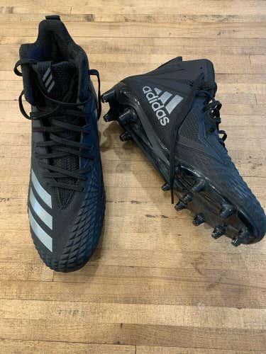 Adidas Freak X Carbon Mid Football Cleats Black/Black/Black - (CG4404) Size 10