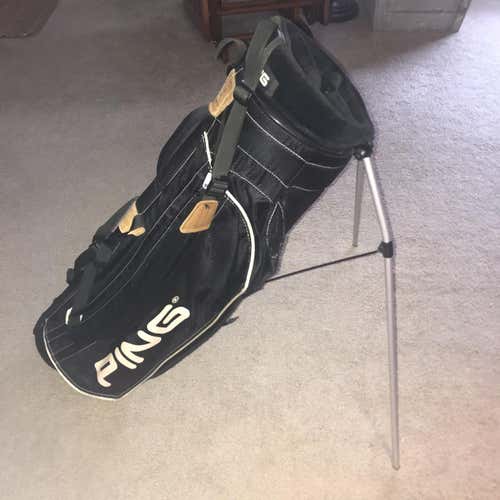 Vintage Ping L8 Style Black 4-Way Stand Golf Bag