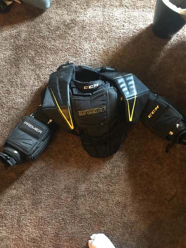 Used Medium CCM Premier Pro Chest and Arm Protector Pro Stock Goalie Chest Protector
