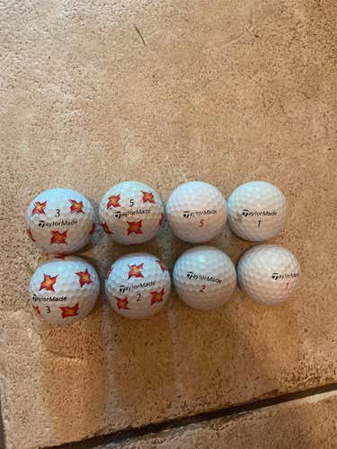 White Used TaylorMade TP5 Balls