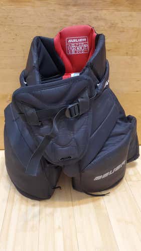 Black Junior Used Medium Bauer Performance Goalie Pants