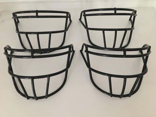 (4) SCHUTT FACEGUARD FACEMASKS BLACK FOOTBALL HELMET ( NEW ) YOUTH