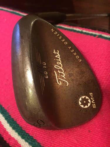 Titleist SM4 60* 10 Vokey Spin Milled Wedge Oil Can Finish 35 1/8” RH New Grip