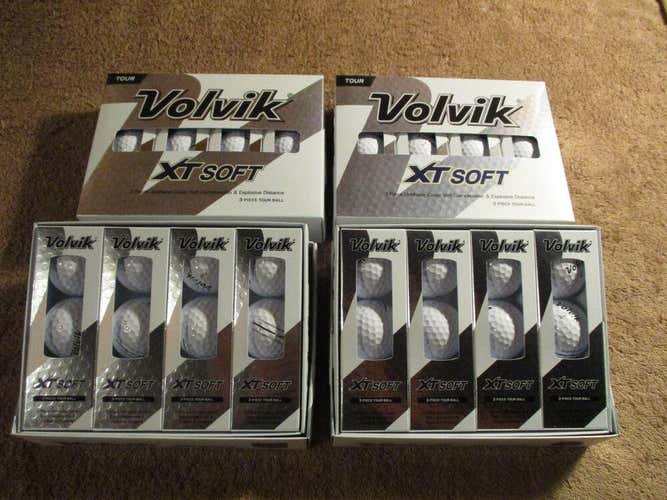 New 4 Dozen Volvik XT Soft Golf Balls White