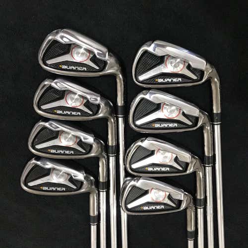 Used Right Handed Burner Regular Flex Steel Shaft Iron Set