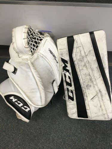 CCM Ice Hockey Goalie Glove And Blocker Intermediate Size Extreme Flex 860 Combo