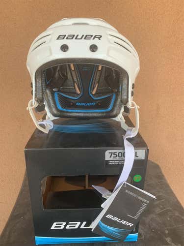 White New Large Bauer 7500  Helmet