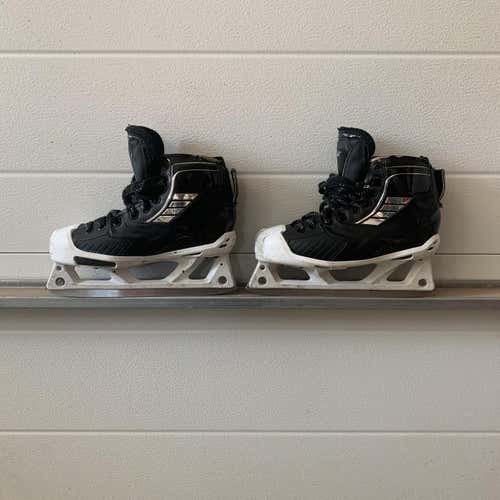 Used True 2 Piece Extra Wide Width  Size 4.5 Hockey Goalie Skates