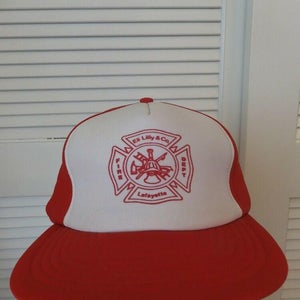 Vintage Eli Lilly & Co Fire Department Foam Trucker Snapback Hat