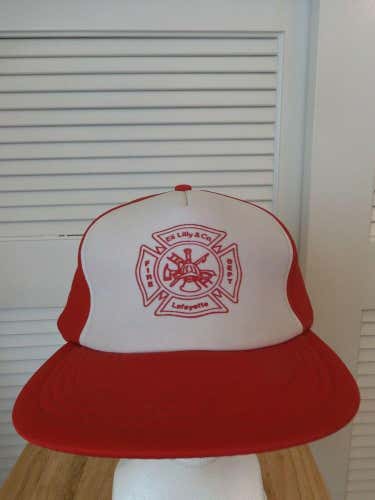 Vintage Eli Lilly & Co Fire Department Foam Trucker Snapback Hat