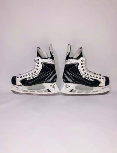 White Ccm Ribcor 70k Hockey Skates With Tuuks & LS3 Steel