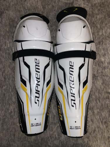 Used Bauer Supreme 150 Shin Guards Sr.  -  15" / 38cm
