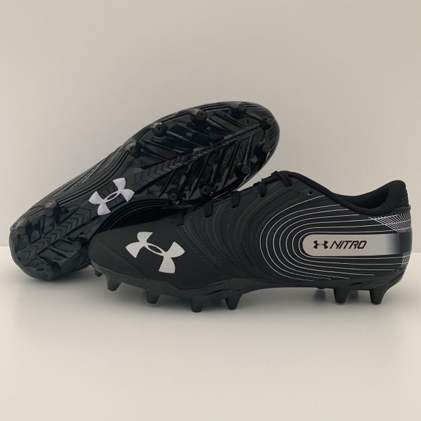 NEW! Under Armour Nitro Low MC 'Black' Lacrosse/Football Cleats Men's Size 9