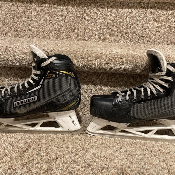 Used Bauer Supreme S27 Regular Width Size 10 Hockey Goalie Skates