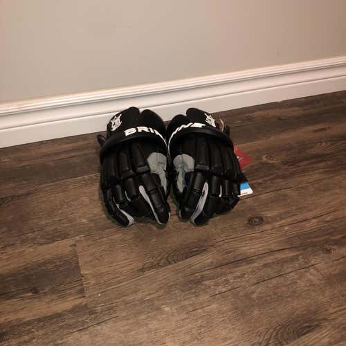 Black New Brine King Elite Lacrosse Gloves Lrg