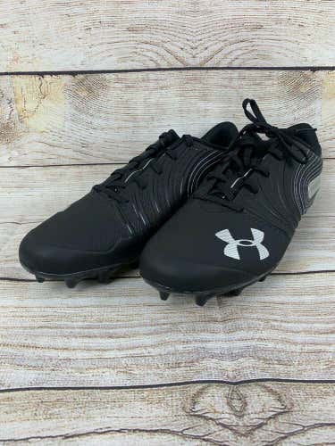 Under Armour Nitro Low SZ 11.5 Football Cleats Shoes, Black/Silver 3000182-001