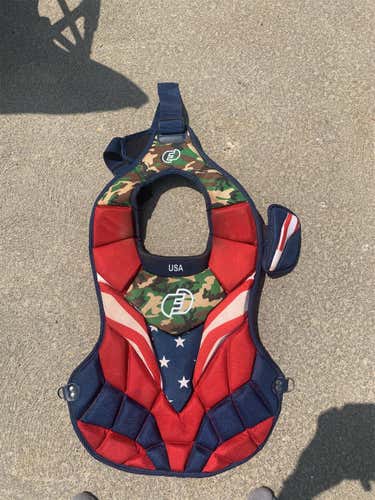 Red, White, And Blue Force Three Used Catchers Chest