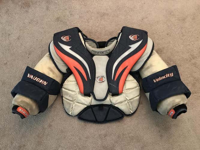 Vaughn V4 Ice Hockey Goalie Chest & Arm Protector Used