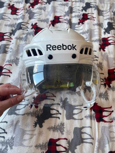 Used Reebok 11K Helmet- M, with Bauer Visor