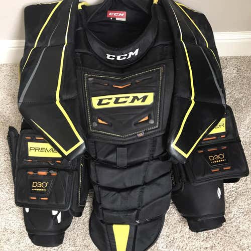 Used Large CCM Premier Pro Chest and Arm Protector Pro Stock Goalie Chest Protector