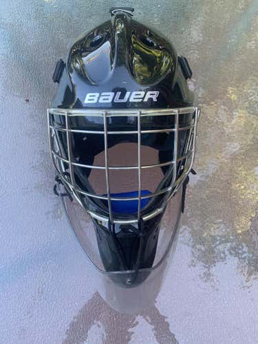 *VERY GOOD CONDITION* Black Fit 1 Bauer NME 8 Goalie Mask