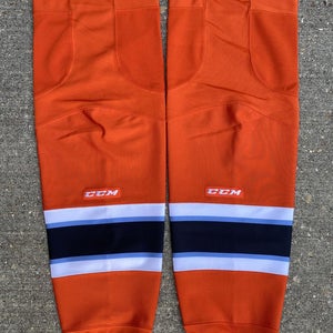 CCM Edge 4.0 Pro Stock Hockey Socks Orange KC Mavericks 9173