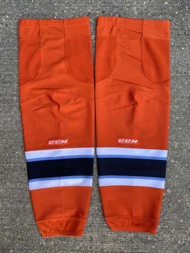 CCM Edge 4.0 Pro Stock Hockey Socks Orange KC Mavericks 9173
