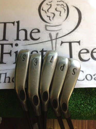 Callaway X18 Pro Series Iron Set 5, 6, 7, PW, SW With Stiff Graphite Shafts