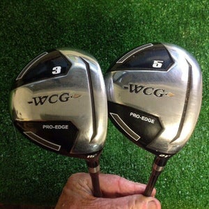 WCG Pro-Edge Fairway Woods Set 3-(15*) And 5-(22*) With Regular Graphite Shafts
