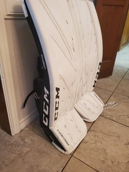 Used 35" CCM Premier II Pro Goalie Leg Pads