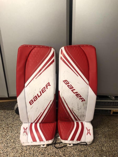 Red Used 32" Bauer Vapor 2X Pro Goalie Leg Pads