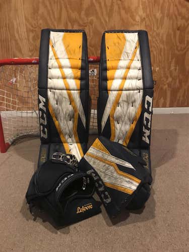 Blue Senior 34" Regular Extreme Flex III Pro Stock Goalie Full Set