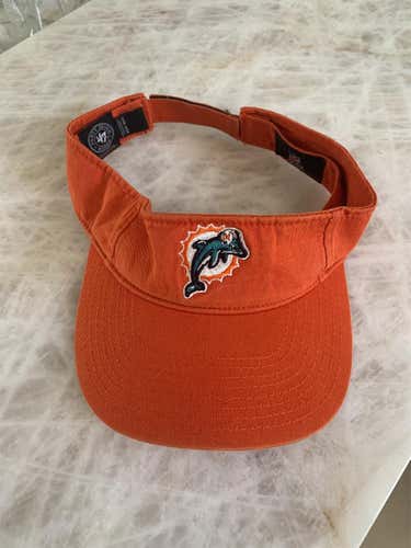Orange Miami Dolphins Visor Hat