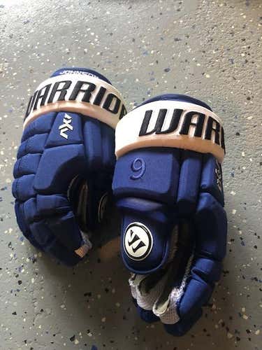 Blue Used Senior Warrior AX1 pro Gloves 13" Pro Stock