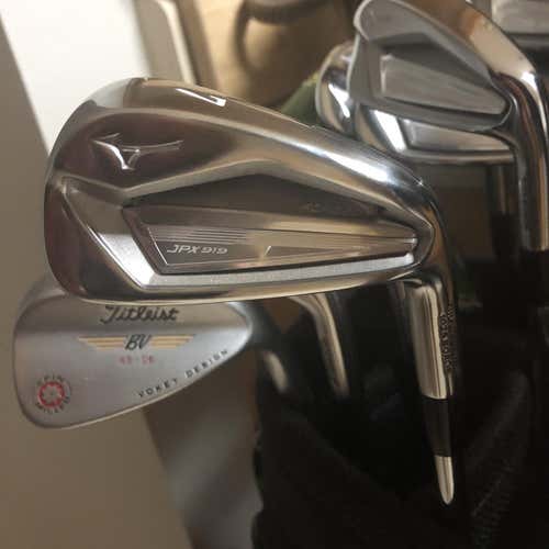 Men's Right Handed JPX 919 Forged Stiff Flex Steel Shaft Iron Set