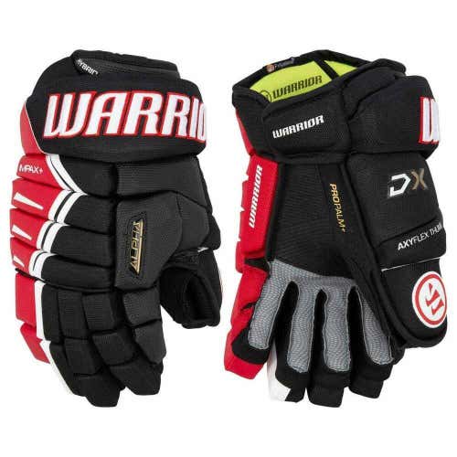 $199 New Warrior Alpha DX Senior ice hockey gloves Red Black White 14"