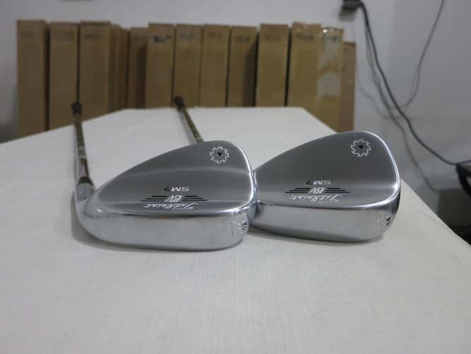 Titleist Vokey SM7 Tour Chrome Wedge Set - 52* - 56* - Dynamic Gold Steel - MINT