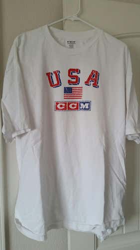 Team USA White Used Adult Men's XXL CCM Shirt