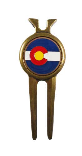 Golf Design Magnamark Colorado State Flag Divot Tool w/Ball Marker