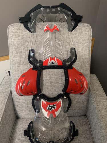 New Fox Shoulder Pads Clear And Red