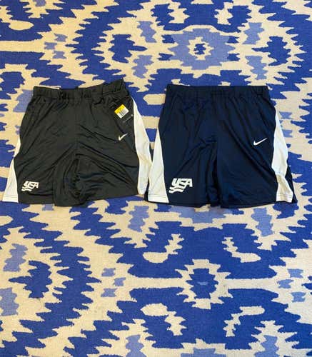 2 pairs USA Hockey Women's Medium Nike Shorts